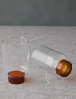 Aita Glass (Set Of 2) By Hudson Wilder 18 Aita Glass (Set Of 2) By Hudson Wilder -Home Product Store AitaGlass Setof2 Tall Amber 12070