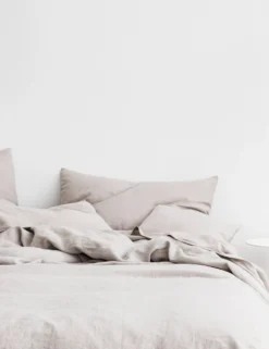 European Flax Linen Duvet Set By Cultiver -Home Product Store CULTIVER Bed Smoke Grey scaled