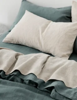 European Flax Linen Fitted Sheet By Cultiver 22 European Flax Linen Fitted Sheet By Cultiver -Home Product Store CULTIVER Flat Sheet Natural scaled