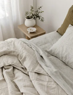 Linen Bedding, Flat Sheet By Cultiver -Home Product Store CULTIVER Flat Sheet Pinstripe scaled