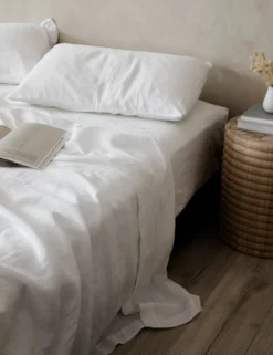 Linen Bedding, Flat Sheet By Cultiver -Home Product Store CULTIVER Flat Sheet White scaled