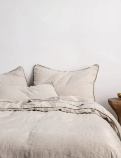 European Flax Piped Linen Duvet Cover By Cultiver -Home Product Store CULTIVER Piped Linen Natural and Forest 6875934b 9c42 42a3 8030 26bc34e369d2 scaled
