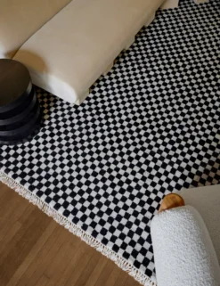 Checkerboard Rug By Sarah Sherman Samuel -Home Product Store CheckerboardLivingRoom 10388