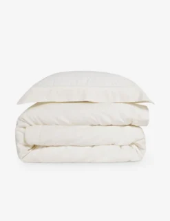 Classico Hemstitch Cotton Sateen Duvet Set By Pom Pom At Home -Home Product Store ClassicoDuvetIvory Product scaled