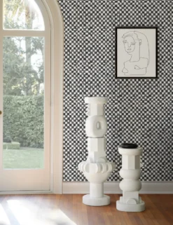Checkerboard Wallpaper By Sarah Sherman Samuel -Home Product Store ColumnVignette 3524 V1 ca07d43c 21bd 4f96 b8ba 116e34120c4a