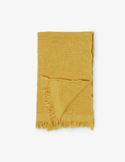 Ella Waffle Towel By House No. 23 -Home Product Store EllaTowel Mustard 17316 scaled