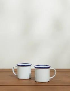 Enamelware Mug (Set Of 2) -Home Product Store EnamelwareMug BlueRim Setof4 7447