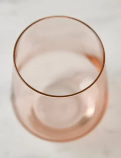 Stemless Wine Glass (Set Of 2) By Estelle Colored Glass -Home Product Store EstelleColoredGlassStemlessWineGlass Blush Setof2 2 scaled