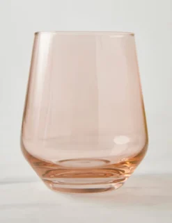 Stemless Wine Glass (Set Of 2) By Estelle Colored Glass -Home Product Store EstelleColoredGlassStemlessWineGlass Blush Setof2 3 scaled