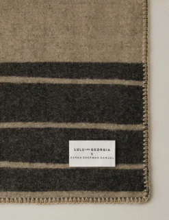 Checkered Wool Throw By Sarah Sherman Samuel -Home Product Store Lulu and Georgia CheckeredThrowbySarahShermanSamuel Black Beige A0656785 151 Product scaled