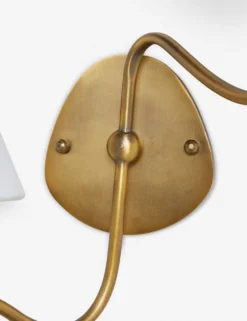 Magdalene Double Sconce -Home Product Store MagdaleneDoubleSconceBrass WhiteShade 0019