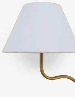 Magdalene Double Sconce -Home Product Store MagdaleneDoubleSconceBrass WhiteShade 0020