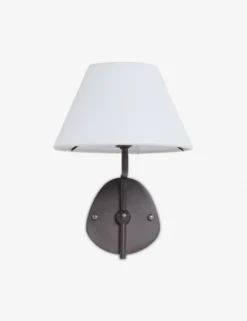 Magdalene Single Sconce -Home Product Store MagdaleneSconceBronze WhiteShade 12747