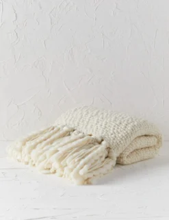 Olema Handwoven Throw -Home Product Store OlemaHandwovenThrow Ivory A06517012 695 Product scaled