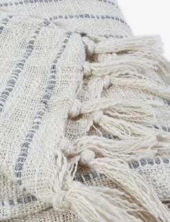 Jojo Cotton Oversized Throw By Pom Pom At Home -Home Product Store PomPomatHomeJojoOversizedThrow IvoryBlueGray2