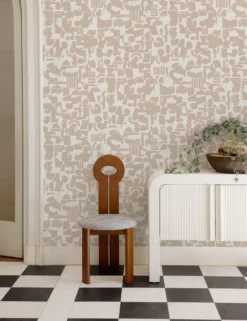 Organic Shapes Wallpaper By Sarah Sherman Samuel -Home Product Store SideboardVignette 12004