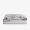 European Flax Piped Linen Duvet Cover By Cultiver