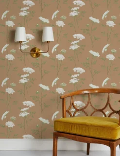 The Queens Lace Wallpaper By Sarah Jessica Parker -Home Product Store The Queens Lace Misty by SJP Pecan RS scaled