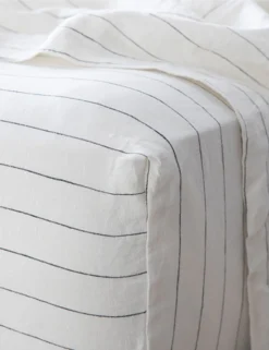 European Flax Linen Fitted Sheet By Cultiver 39 European Flax Linen Fitted Sheet By Cultiver -Home Product Store cultiver linen bedding pencil stripe fitted sheet scaled