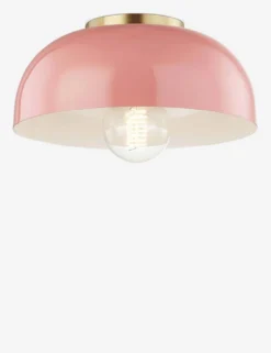 Dea Semi-Flush Mount Light -Home Product Store dea semi flush mount aged brass and pink 1 1 1564991625 1 500x650 crop center.progressive d8c15bb4 fda2 4feb 9104 c05dc43ba6e7