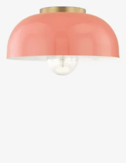 Dea Semi-Flush Mount Light -Home Product Store dea semi flush mount aged brass and pink 2 1564991625 1