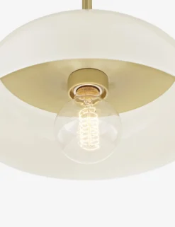 Dea Pendant Light -Home Product Store dea pendant light aged brass and cream 2 scaled