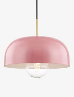 Dea Pendant Light -Home Product Store dea pendant light aged brass and pink 1 scaled