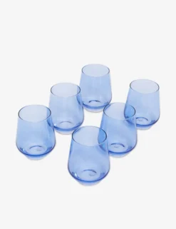 Stemless Wine Glass, (Set Of 6) By Estelle Colored Glass -Home Product Store estelle stemware cobalt 314 2d3a126f 1877 48e7 a54f 431022b795c9 scaled