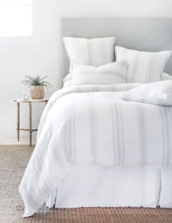 Jackson Linen Duvet By Pom Pom At Home -Home Product Store jackson white ocean bed front 1 scaled