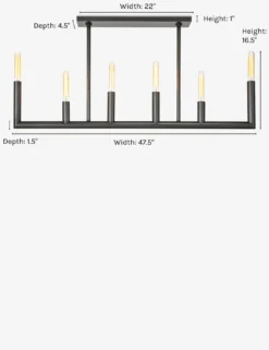Wolfe Linear Chandelier By Regina Andrew By Regina Andrew -Home Product Store regina andrew wolfe linear chandelier oil rubbed bronze scaled