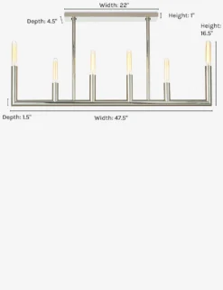 Wolfe Linear Chandelier By Regina Andrew By Regina Andrew -Home Product Store regina andrew wolfe linear chandelier polished nickel scaled