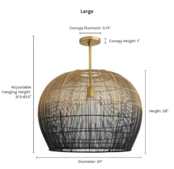 Swami Pendant Light By Arteriors -Home Product Store swami large pendant dimensions scaled